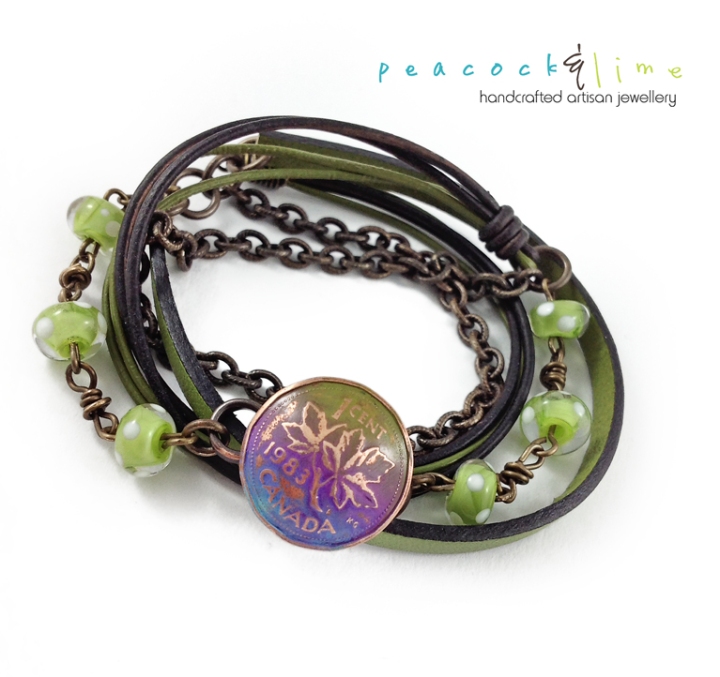 canadian-penny-clasp-wrap-bracelet---green2