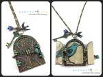 fairy door / bird house pendant necklace by peacock and lime